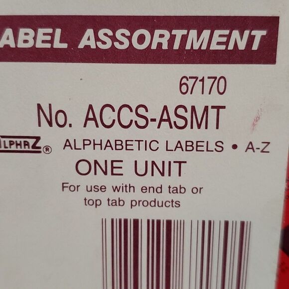 NEW Smead AlphaZ‎ ACCS Color-Coded Labels, A-Z Index, Assorted Colors, 2200/Box - Picture 3 of 5